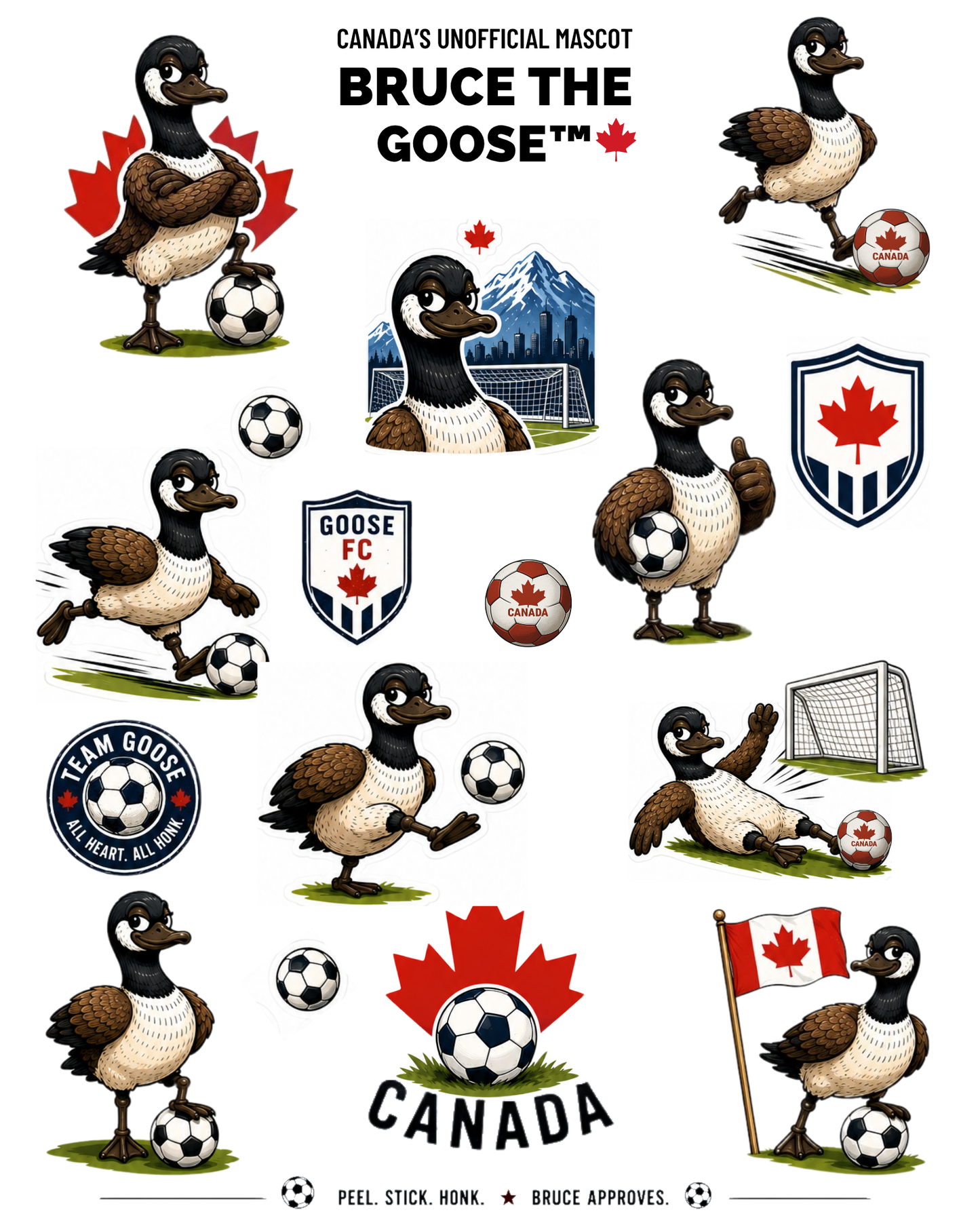 Kiss Cut Vinyl Sticker Sheet Canada Theme